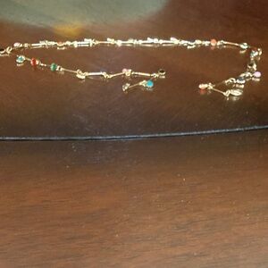 Vintage Multicolor Gold Chain Necklace